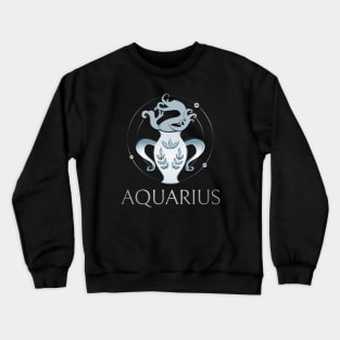 Aquarius Zodiac Sign Crewneck Sweatshirt